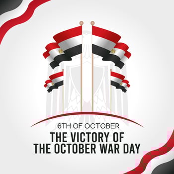 victory day Egypt vector illustration