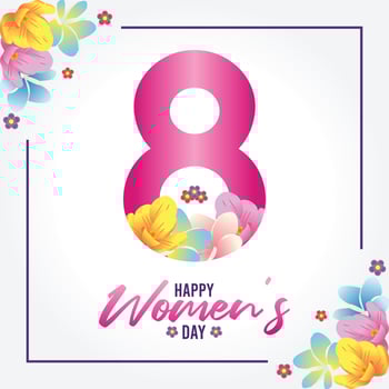HAPPY WOMENS DAY vector