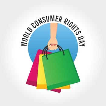 world consumer rights day vector illustration