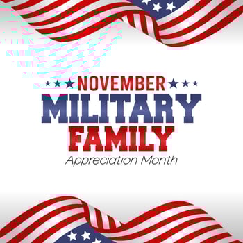 national military family month vector illustration
