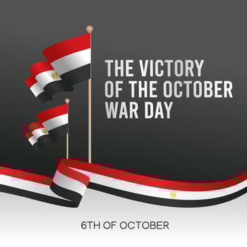 victory day Egypt vector illustration