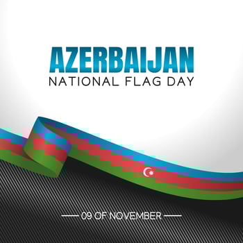 Azerbaijan national flag day vector illustration