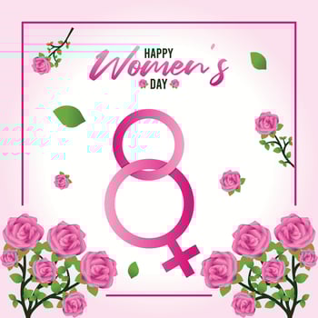 HAPPY WOMENS DAY vector illustration