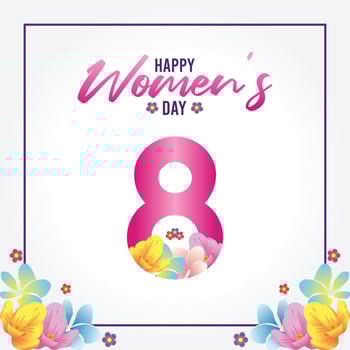 HAPPY WOMENS DAY vector illustration