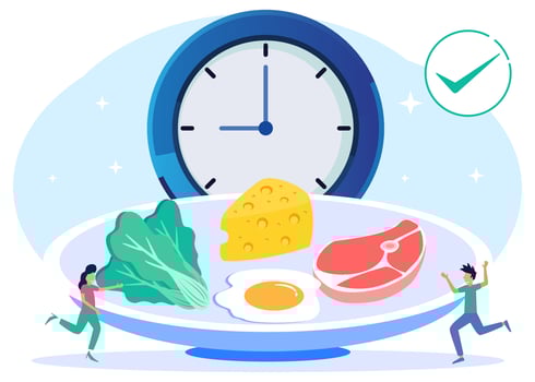 Illustration vector graphic cartoon character of healthy and balanced food