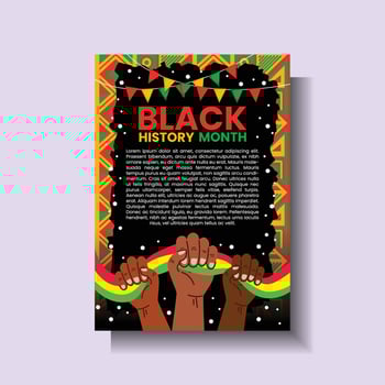 Celebration of Black History Month Poster vector