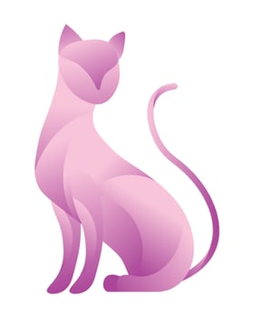 Modern cat illustration vector