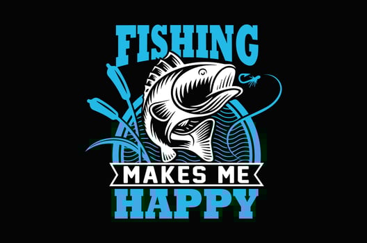 Fishing T-shirt design vector
