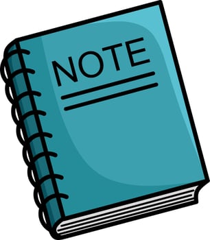 blue note book vector