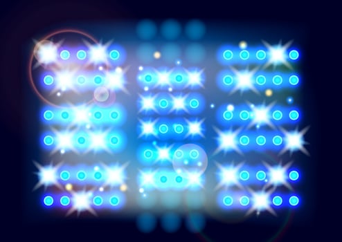 Abstract smooth background with glowing rows blue vector