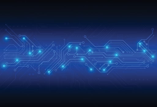 Abstract digital background with technology circuit board texture. Electronic motherboard illustration. Communication and engineering concept. Vector illustration