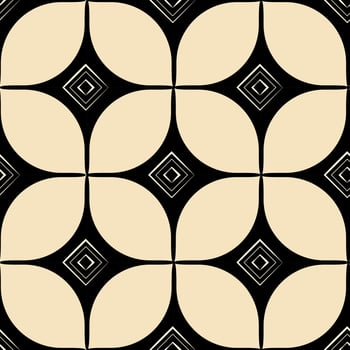 block print. geometric seamless pattern. retro style. vintage illustration vector