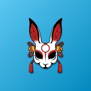 Japanese kitsune mask, Vector illustration eps.10