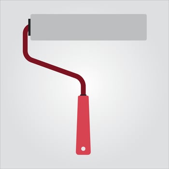 Isolated Color Paint Roller Scalable Vector Graphic