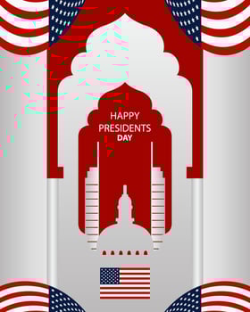 President's Day Background Design. It is suitable for posters, banners, invitations, advertising. vector