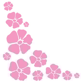 pink flwoer ornament vector