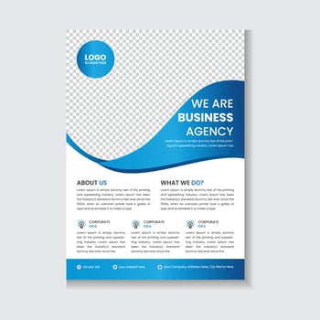 Creative Blue Corporate Flyer Template vector