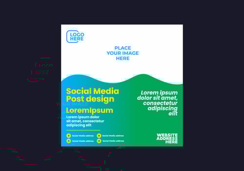 Colorful social media post design vector