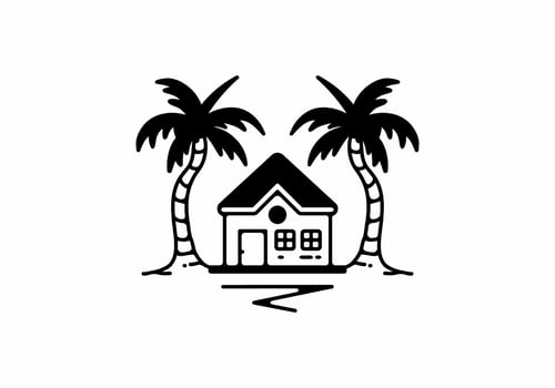 House line art illustration graphic vector