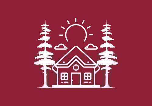 House line art illustration graphic vector