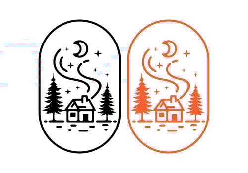 House line art illustration graphic vector