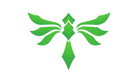 Illustration vector graphic of dragonfly and arrow.