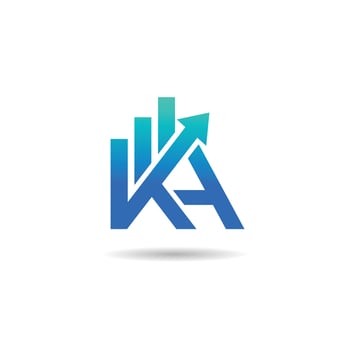 Letter KA Trade Marketing Logo Design vector
