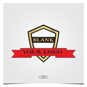 shield mockup logo premium elegant template vector eps 10