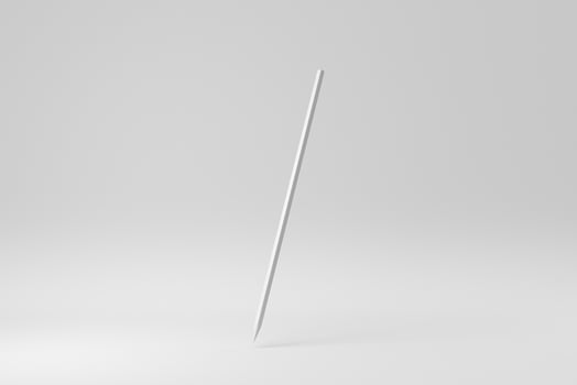 Pencil on white background. Design Template, Mock up. 3D render. photo