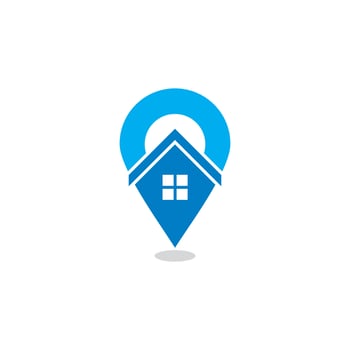 Pin Home Vector , Real Estate Logo