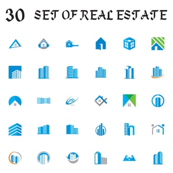 set of real estate vector , set of building logo