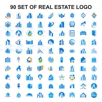 set of real estate logo , set of building vector