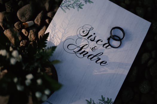 Wedding rings symbol love family. A pair of simple wedding rings photo