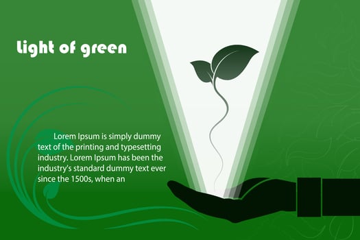 Soft Plants in abstract hands vector