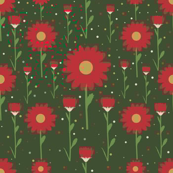 Beautiful Flower seamless pattern background vector