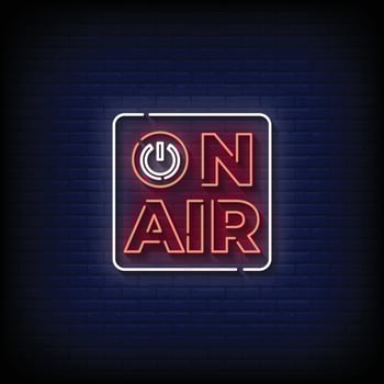 On Air Neon Signs Style Text Vector