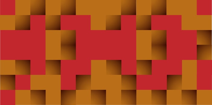 Red squares composition wallpaper with emboss styles. Red and brown wallpaper. vector