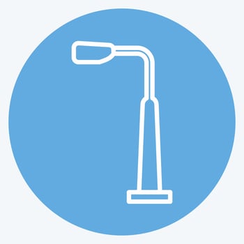 Street Light Icon in trendy blue eyes style isolated on soft blue background vector