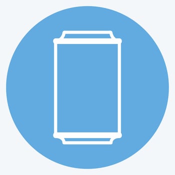 Soda Can Icon in trendy blue eyes style isolated on soft blue background vector
