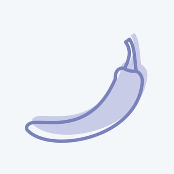 Chilli Icon in trendy two tone style isolated on soft blue background vector