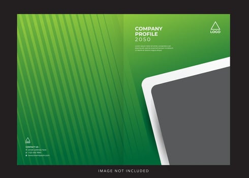 corporate company profile, annual report cover vector