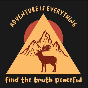 mountain and nature design about adventure is everything vector