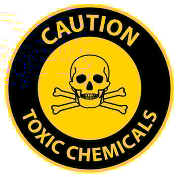 Caution Toxic Chemicals Symbol Sign On White Background vector
