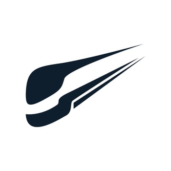 electric trains silhouette fast logo vector icon design