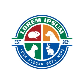 pets care logo , veterinary logo vector