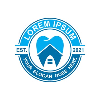 dental home logo , clinic dental logo vector