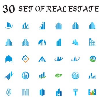 set of real estate vector , set of building logo