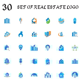 set of real estate vector , set of architecture logo