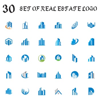 set of real estate vector , set of architecture logo