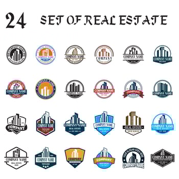 set of real estate vector , set of building logo